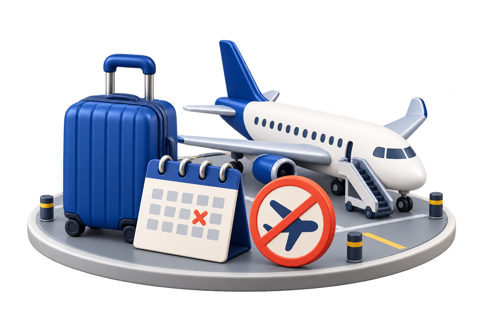Illustration: a trip is cancelled